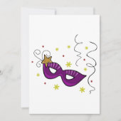 Mardi Gras Eye Mask Karneval Einladungen (Vorderseite)