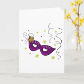 Mardi Gras Eye Mask Karneval Grußkarten Karte (Gelbe Blume)