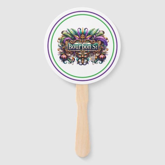 Mardi Gras Fächer (Vorderseite)