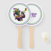 Mardi Gras Fächer (Vorne und Hinten)