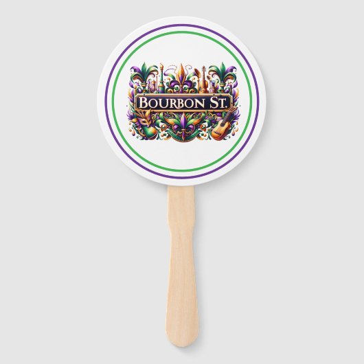 Mardi Gras Fächer (Vorderseite)