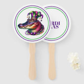 Mardi Gras Fächer (Vorne und Hinten)