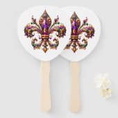 Mardi Gras     Fächer (Vorne und Hinten)