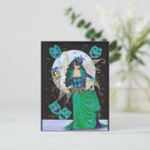 Mardi Gras Fairy Postkarte (Stehend Vorderseite)