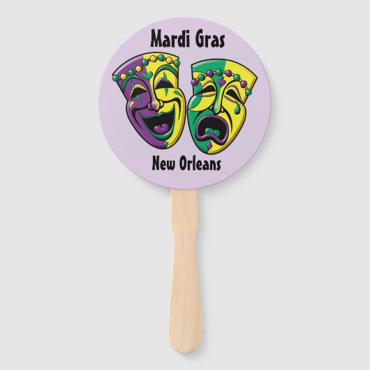 Mardi Gras Fan New Orleans Party Fächer (Vorderseite)