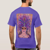Mardi Gras Fantasiefrau in Maske von Renee Lavoie T-Shirt (Rückseite)