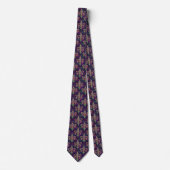Mardi Gras Farbe Fleur di Lis Krawatte (Vorderseite)