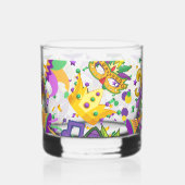 Mardi gras Farben Whiskyglas (Links)