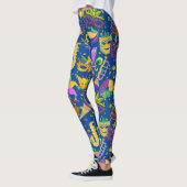 Mardi gras farbige D Blue Leggings (Links)