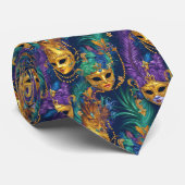 Mardi Gras Farbmasken Krawatte (Gerollt)