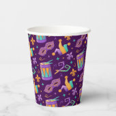 Mardi Gras Fat Dienstag Karneval Pappbecher (Rückseite)
