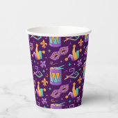 Mardi Gras Fat Dienstag Karneval Pappbecher (Links)