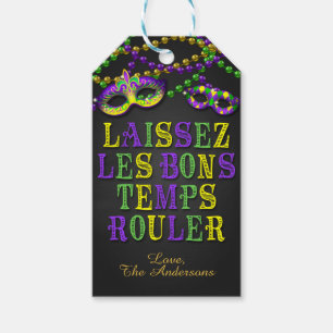 Mardi Gras Favor Tag Geschenkanhänger