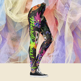 Mardi Gras Feather maskiert weibliche Leggings