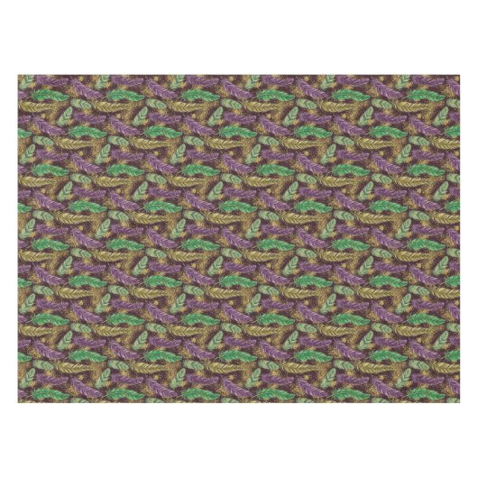 Mardi Gras Feather Pattern Tischdecke (Vorderseite (Horizontal))