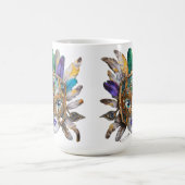 Mardi Gras Feather und Metallmaske Kaffeetasse (Mittel)