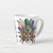 Mardi Gras Feather und Metallmaske Milchtasse (Rechte Ecke)
