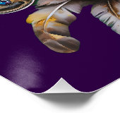 Mardi Gras Feather und Metallmaske Poster (Ecke)