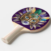 Mardi Gras Feather und Metallmaske Tischtennis Schläger (Vorderseite)