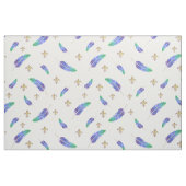 Mardi Gras Feathers und Lilie Pattern Stoff (Fat Quarter (45,7 x 55,9 cm))