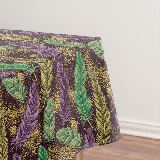 Mardi Gras Feder Muster Tischdecke (Beispiel)