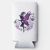 Mardi Gras Fee Silhouette Selters Dosenkühler (Rückseite)