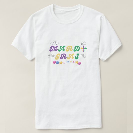 Mardi Gras Feier Liebe T-Shirt (Design vorne)