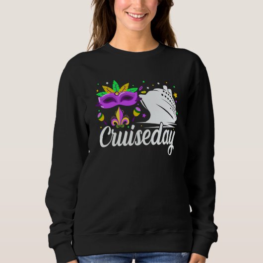 Mardi Gras-Feier Umzug Boot Fett Sweatshirt (Vorderseite)