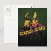 Mardi Gras-Feiernde Postkarte (Vorne/Hinten)