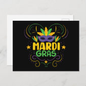 Mardi Gras Feiertagspostkarte (Vorne/Hinten)