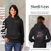 Mardi Gras Feral Raccoon Pullover Hoodie