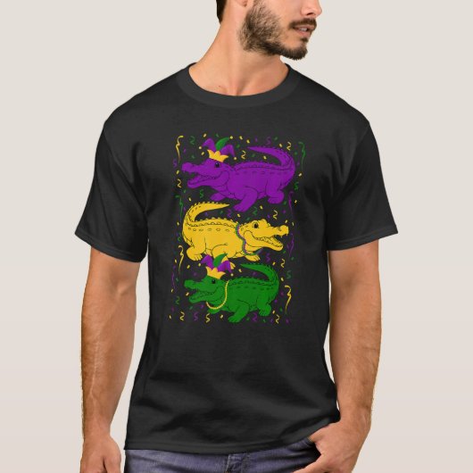 Mardi Gras Festival Alligator Mardi Gras Crocodile T-Shirt (Vorderseite)