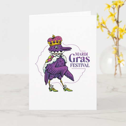 Mardi gras Festival Karte (Gelbe Blume)