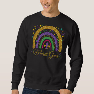 Mardi Gras Festival Rainbow Lila Green Yellow Ca Sweatshirt