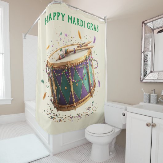 Mardi Gras Festive Drum Duschvorhang (Beispiel)