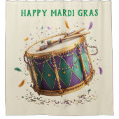 Mardi Gras Festive Drum Duschvorhang (Vorderseite)