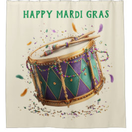 Mardi Gras Festive Drum Duschvorhang