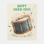 Mardi Gras Festive Drum Fleecedecke (Vorderseite)