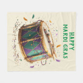 Mardi Gras Festive Drum Fleecedecke (Vorderseite (Horizontal))