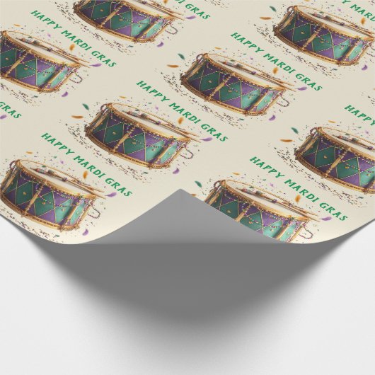 Mardi Gras Festive Drum Geschenkpapier (Ecke)