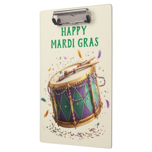 Mardi Gras Festive Drum Klemmbrett (Links)