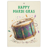 Mardi Gras Festive Drum Klemmbrett (Rückseite)