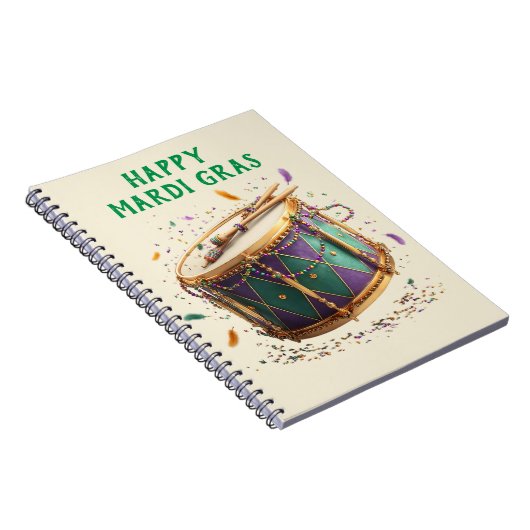 Mardi Gras Festive Drum Notizblock (Rechte Seite)