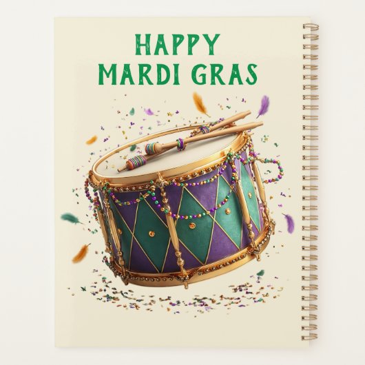 Mardi Gras Festive Drum Planer (Rückseite)