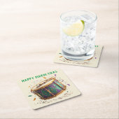 Mardi Gras Festive Drum Rechteckiger Pappuntersetzer (Vor Ort)