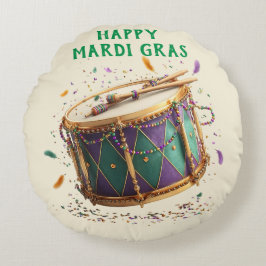 Mardi Gras Festive Drum Rundes Kissen