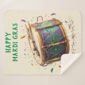 Mardi Gras Festive Drum Sherpadecke (Vorderseite (Horizontal))