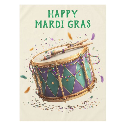 Mardi Gras Festive Drum Tischdecke (Vorderseite)