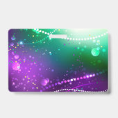 Mardi Gras Festive Purple Background Ausweis (Rückseite)