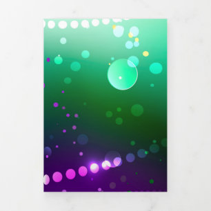 Mardi Gras Festiver Lila Hintergrund Dreifach Gefaltete Einladung